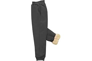 AMEBELLE Boys Girls' Winter Warm Jogger Pant Fleece Lined Elastic Waist Sweatpants