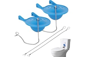2PCS Toilet Flapper: 3 Inch Universal Silicone Replacement with 3Pcs Chains - Leak Proof for Water Conservation & DIY Plumbin