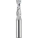 SpeTool Spiral Router Bits with UpCut 3/8 inch Cutting Diameter, 1/2 Inch Shank HRC55 Solid Carbide CNC End Mill for Wood Small Cut, Carving