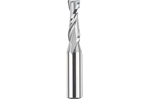 SpeTool Spiral Router Bits with UpCut 3/8 Inch Cutting Diameter, 1/2Inch Shank HRC55 Solid Carbide CNC End Mill for Wood Smal