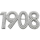 Rhinestone Greek Sorority Brooch Pin for Women,Dainty Paraphernalia Lapel Pin,AKA Sorority Gifts for Women,Pink Green Crystal Jewelry for Sisters Ladies Sparkling Dress Accessory