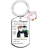 ZYSSXNDM Penguin Gifts Penguin Keychain Gift for Husband Wife Boyfriend Girlfriend Cute Birthday Gift Ideas for Couple Birthday Valentines Anniversar