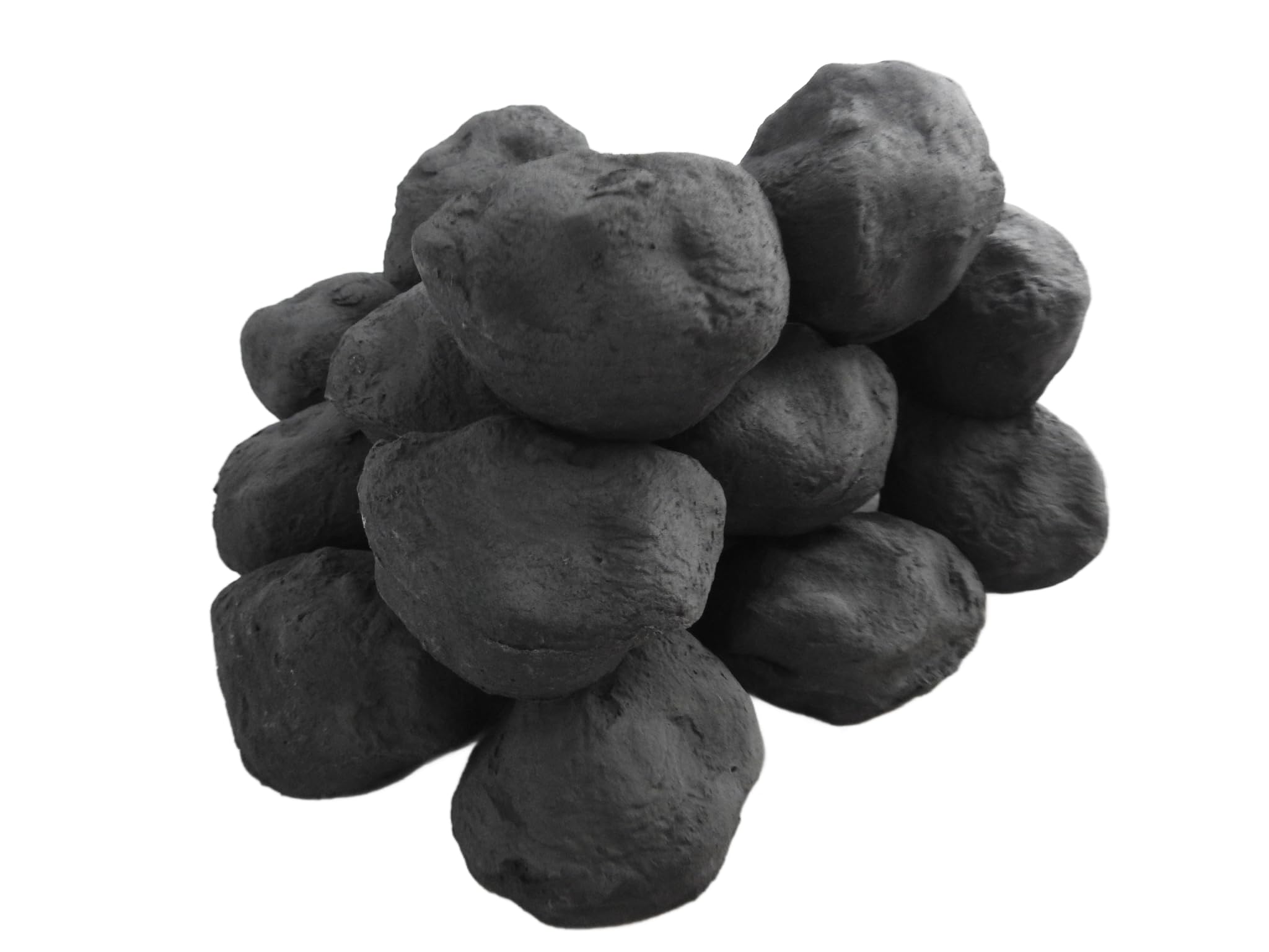 The Stove Wizard Gas Fire Replacement Coals 10 Ceramic small Cast Coals for Gas, LPG, Bio Ethanol and Electric Fires 60mm x 55mm x 55mm, Black