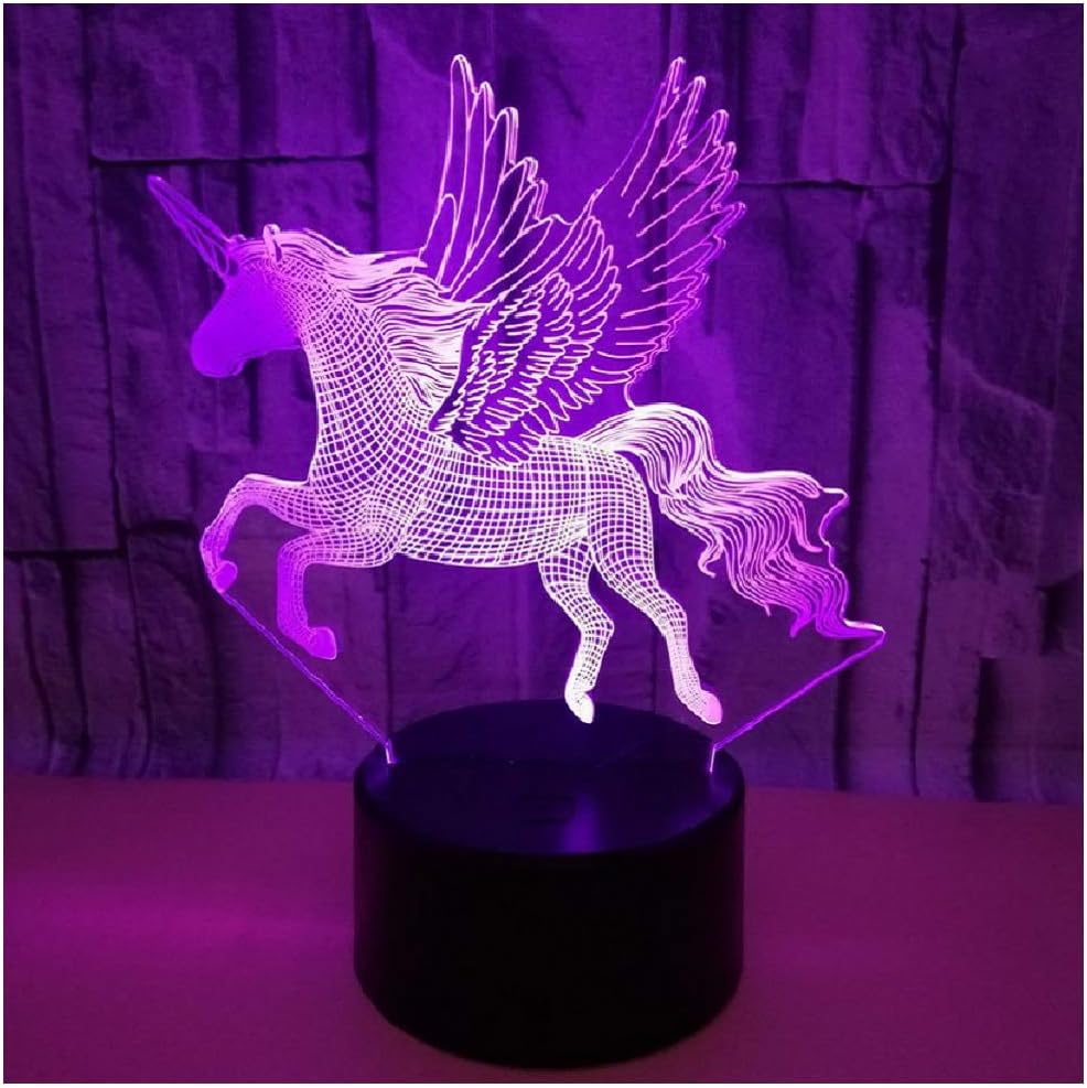 Luz nocturna de unicornio para niñas – 3D LED Nightlight Lámparas Niñas