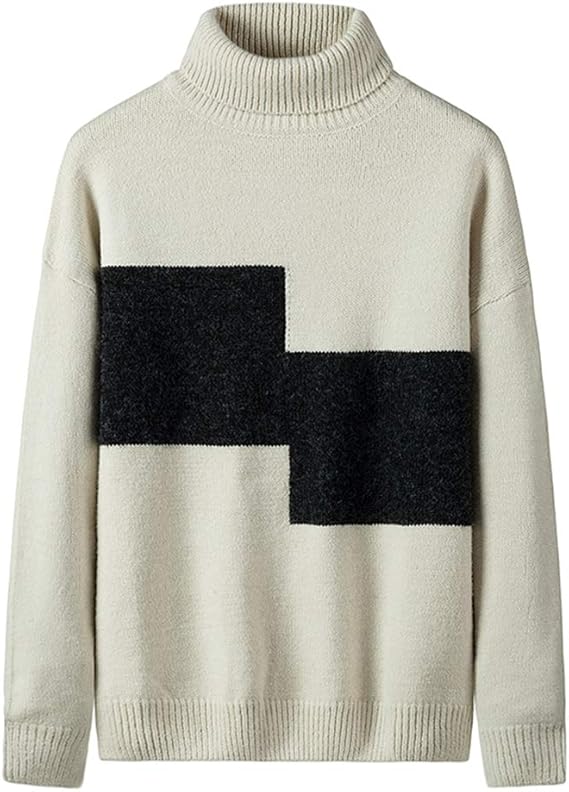 Amazon セーター メンズ タートルネック 冬 大きいサイズ 厚手 メンズ ニット 柄 カジュアル オシャレ カットソー 秋服 冬服 暖かい 防寒 トップス 春 秋 冬 通勤 通学 おしゃれ白 3xl セーター 通販