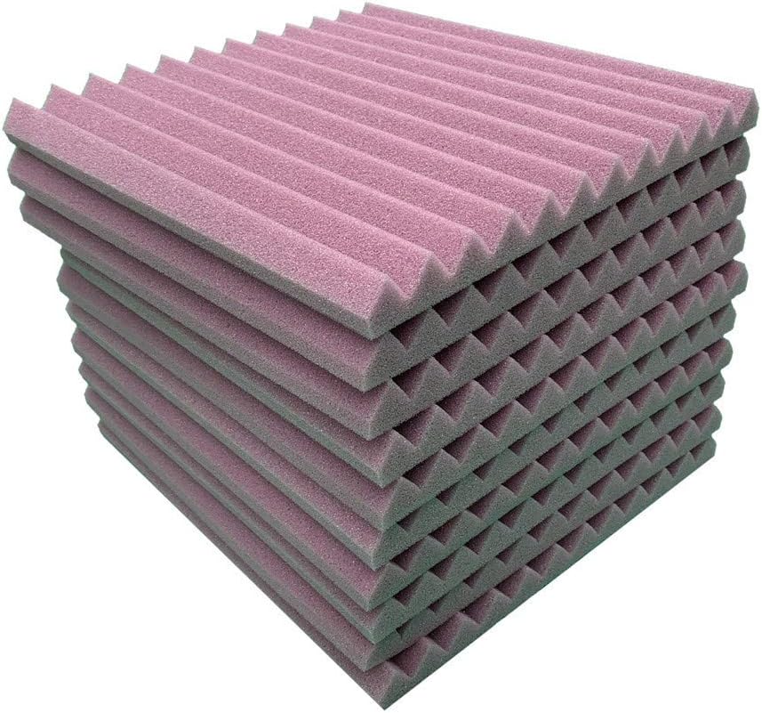 TADAMI Sound Insulation Sponge, 10Pcs Acoustic Foam Panel Sound Stop Absorption Sponge Studio KTV Soundproof Foam