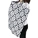 Nursing Cover, UHINOOS Lightweight Breathable 100% Cotton Breastfeeding Cover, Nursing Apron for Breastfeeding - Rigid Neckline, Full Coverage and Adjustable Strap