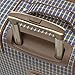 LONDON FOG Kensington Softside Expandable Spinner Luggage, Blue Tan Plaid, Carry-On 21-Inch