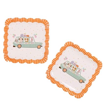 Amazon Com Animal Car Party Supplies 30 Count Disposable Plates