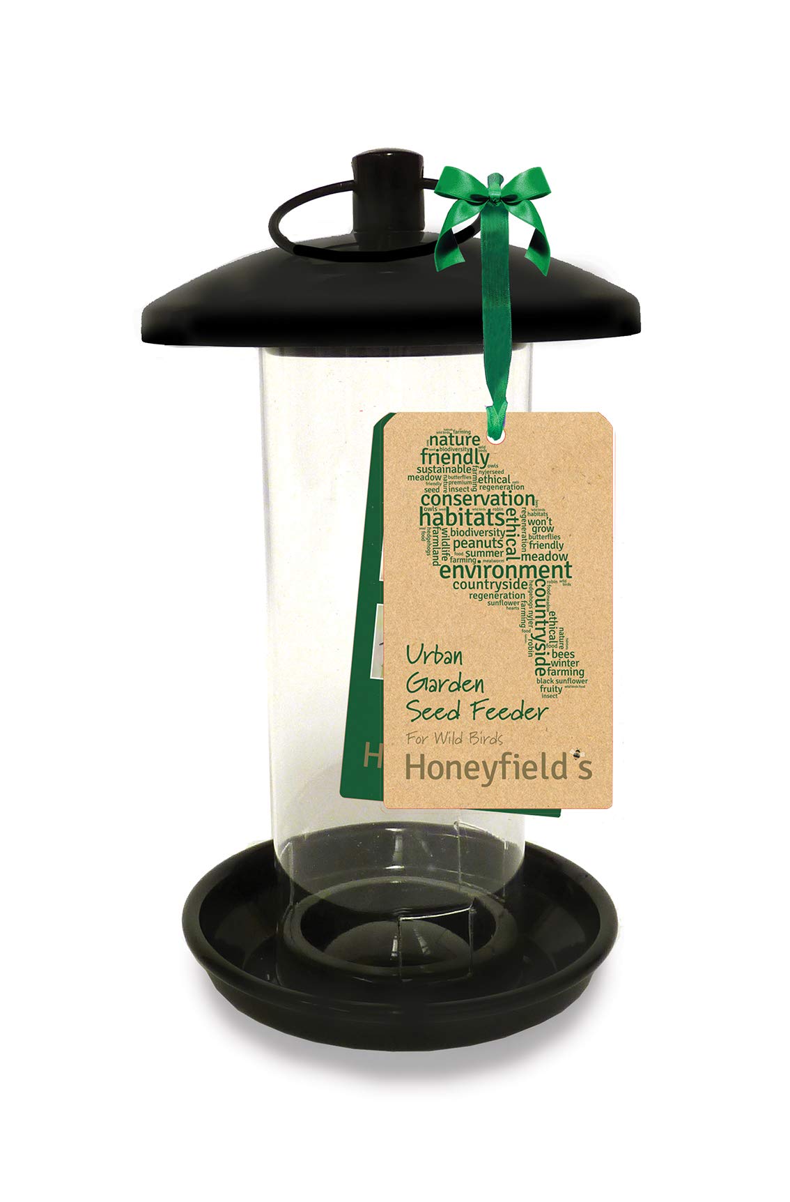Honeyfields 71484997 Hanging Wild Bird Seed Feeder, Urban Garden Design in Black & Metal , 20.0 cm*11.2 cm*11.2 cm
