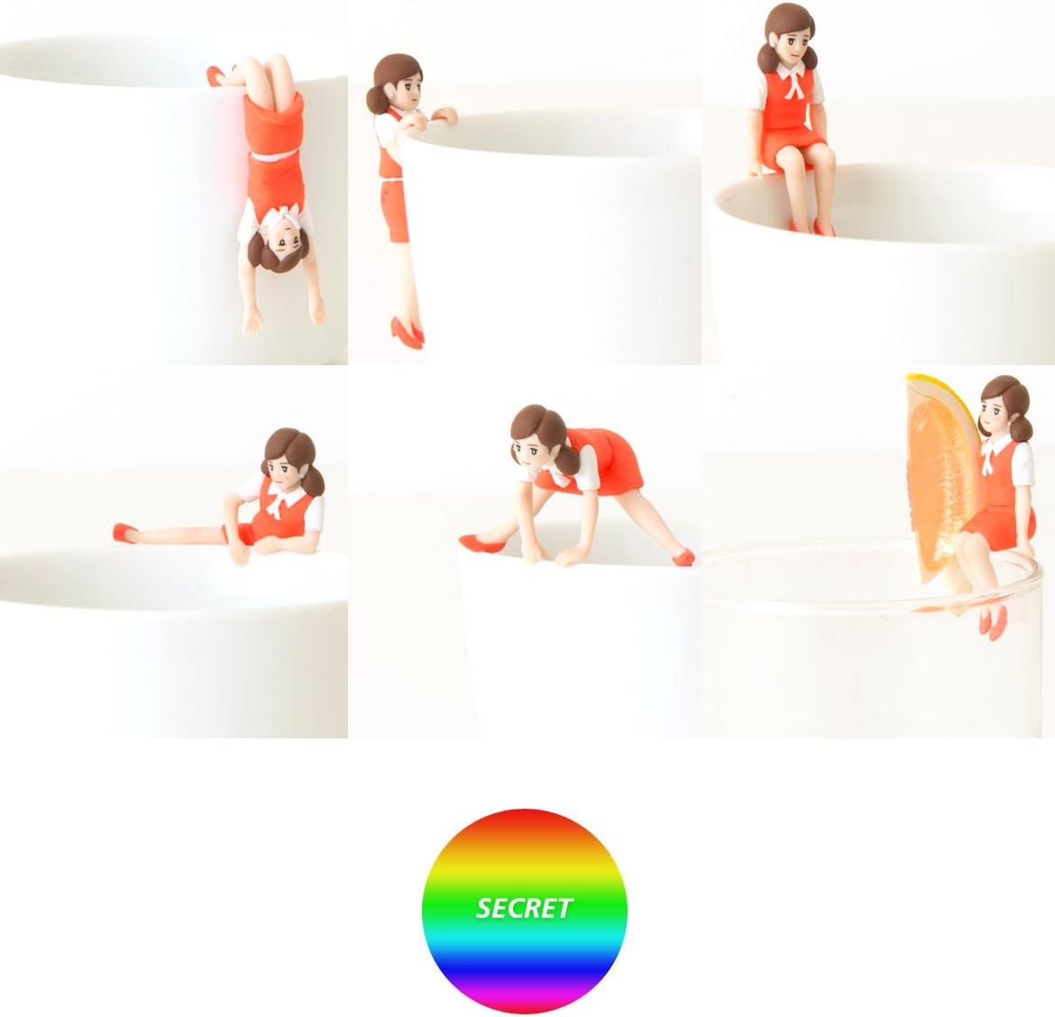 Amazon 奇譚クラブ コップのフチに舞い降りた天使 コップのフチ子 新色 全7種 シークレット入り カプセル玩具 おもちゃ