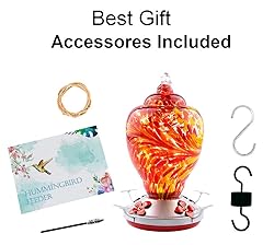 WOSIBO Hummingbird Feeder for Outdoors Patio Large