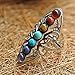 suchadaluckyshop by Lucky 925 Silver Healing Hollow Stones Adjustable 7 Chakra Ring Thumb Reiki Gem Ring