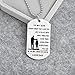 QIHOO Personalized Dog tag Stainless Steel Pendant Inspirational Necklace to My Son/Daughter (dad to Son(Inscription 2))
