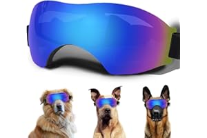 Large Dog Sunglasses, Dog Goggles with Adjustable Strap UV Protection Winproof Dog Puppy Sunglasses, Suitable for Large Dog P
