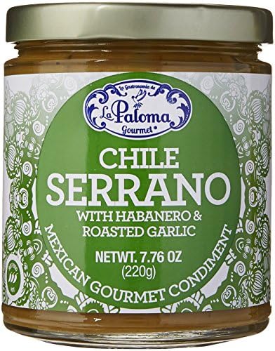 La Paloma Gourmet Serrrano Habanero and Roasted Garlic Salsa, 7.76Oz