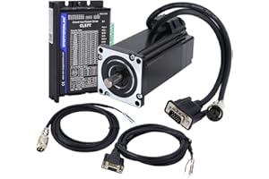 STEPPERONLINE Closed Loop Stepper Motor 1 Axis CNC KIT 4.0 Nm/566.56oz.in Nema 24 Motor & 0-8.0A 24-48VDC Closed Loop Stepper Driver CL57T V4.1