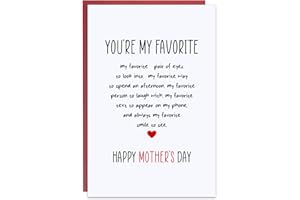 Ithmahco Mothers Day Card for Wife, Mothers Day Card from Husband, Funny Wife Cards, Wife's Gift From Husband, Happy Mother Days Cards For Mom