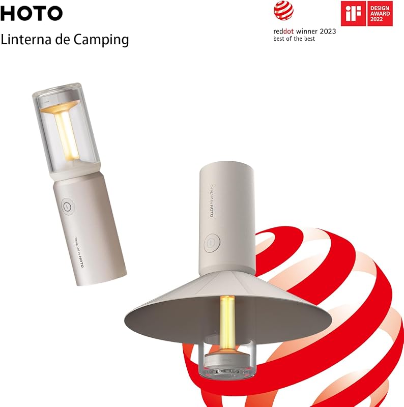 Linterna de Camping, Recargable por USB-C, Pantalla Desmontable