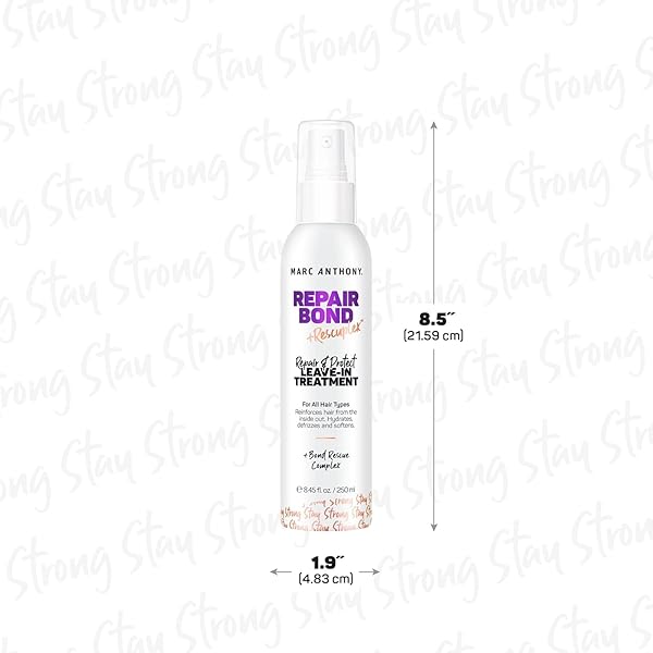 MARC ANTHONY BOND REPAIR LEAVE IN HAIR CONDITIONER TREATMENT FOR DRY & DAMAGED HAIR, REPAIR BOND – TREATMENT & DEEP CONDITIONING MOISTURIZER REDUCES BREAKAGE & FLYAWAYS – FIGHTS & REDUCES FRIZZ