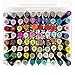 Mega Set of 160 Color Mastermarkers Permanent Professional Dual Tip Alcohol Double-Ended Art Markers with Chisel Point and Brush Tip - Soft Grip Barrels, Includes: Plastic Storage Case