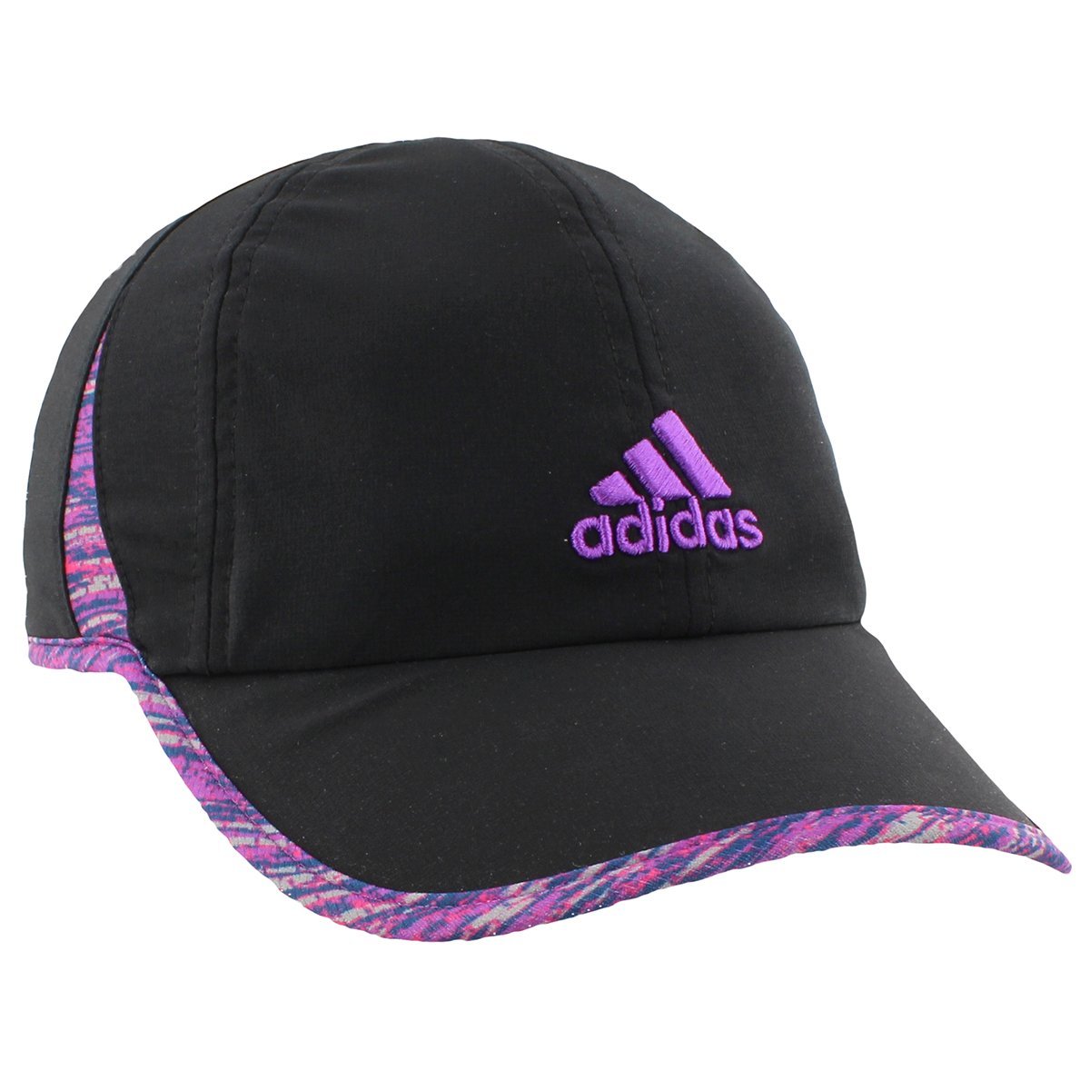 Adidas Women's Adizero II Cap, Black/Shock Purple/Raffia Print, One