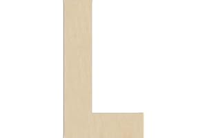 HILAZA 17 Inch Large Wooden Letter L, 1/4 in Thick Big Wood Letter for Wall Decor Crafts