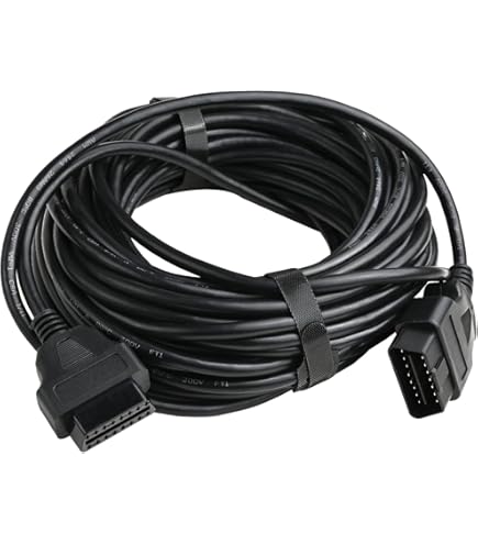 IKKEGOL 33ft OBD2 Extension Cable - Male To Female Diagnostic Extender For Car Scanners