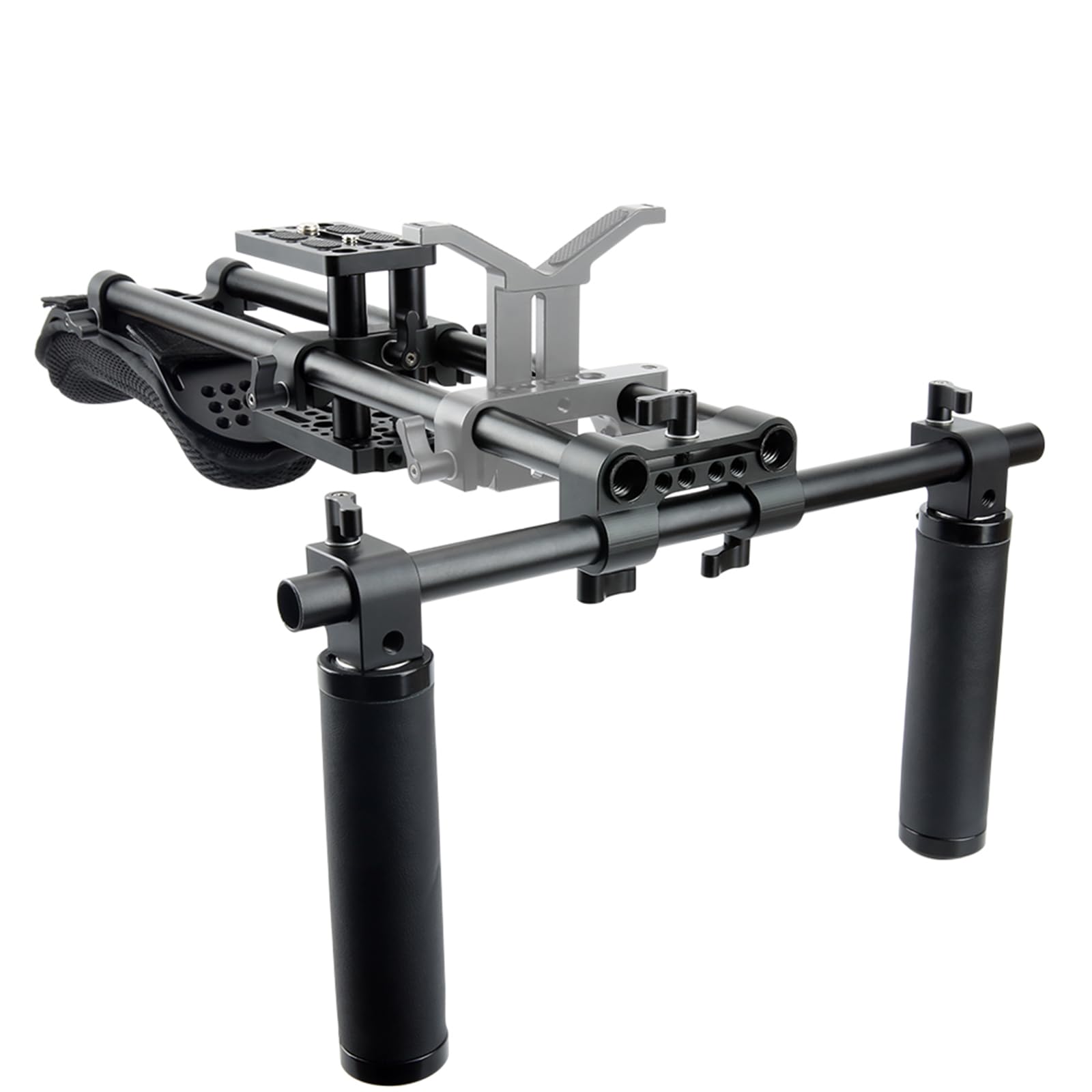 NICEYRIG Universal Shoulder Rig Kit, Camera Shoulder Rig, Lightweight Shoulder Rig with Extended 15mm Rod Support System Camera Stabilizer for DSLR Camcorder, for Filmmaking