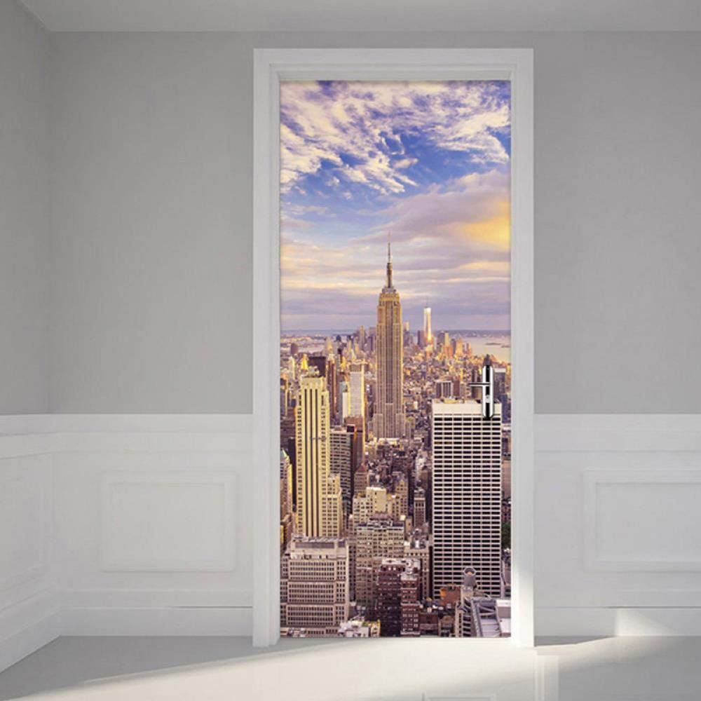 Adesivo Murale 3D Fiore Bianco Per Porte - 80x210cm, PVC Autoadesivo - Foto 7