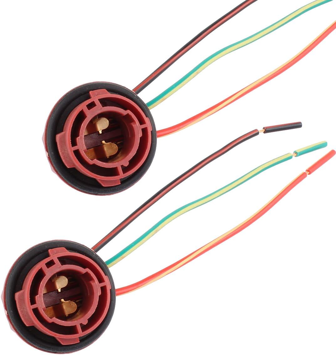 TOMALL 1157 BAY15D Replacement Sockets for Brake/Stop/Turn Signal/Tail