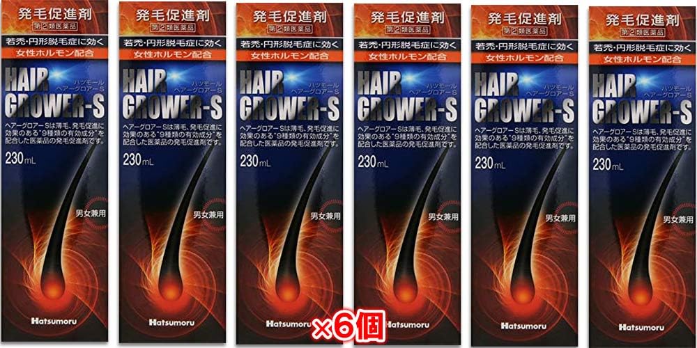 Amazon Co Jp 指定第2類医薬品 ハツモール ヘアーグロアー S 230ml 6 Health Personal Care