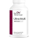 Bariatric Advantage Ultra Multivitamin with Iron, 270 Capsules | Ultra Multi with Iron, Capsule Format Multivitamin, Full B Vitamin Complex, with Vitamin C, Chromium and More
