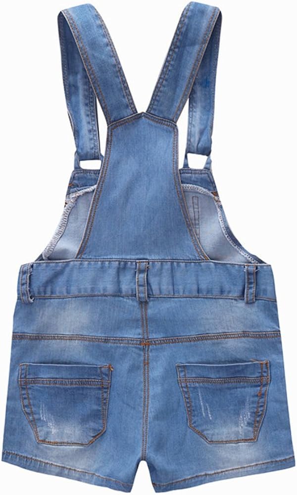 Kidscool Baby & Toddler Girls/Boys Big Bibs Ripped Hole Summer Jeans Shortalls: Clothing