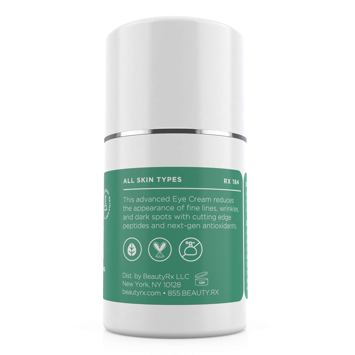 BeautyRx by Dr. Schultz Eye Cream for Dark Circles, Bags, Wrinkles & Puffiness. Best Firming Under & Around Eyes Anti-Aging & Moisturizing Treatment with Vitamin C, Hyaluronic Acid & Green Tea (1 oz): Premium Beauty