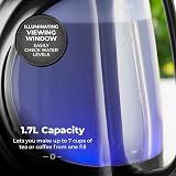 Tower T10083BLK Sonar Textured Kettle 1.7L 3000W Blue Light 360 Base view 4