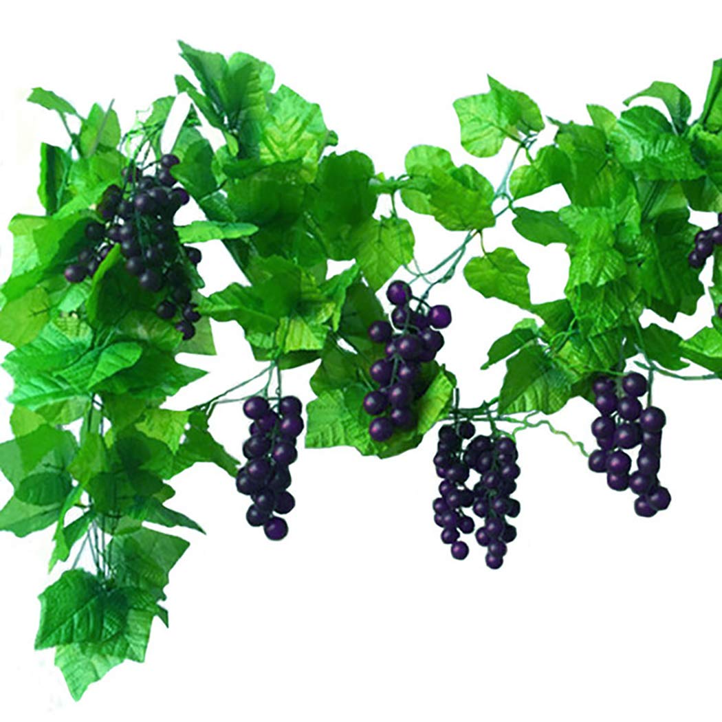 Outgeek 12 Cuerdas Vides Artificiales Falsas Hojas De Parra Vid Verde