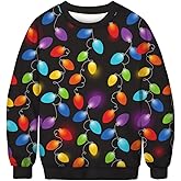 Ainuno Ugly Christmas Sweatshirt for Men Women Funny Holiday Shirt Long Sleeve Tops