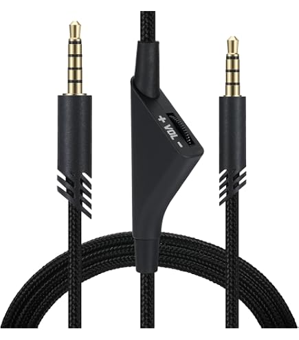 Câble Remplacement Logitech G Pro X - 1.8m Nylon Tressé - Contrôle Volume Et Muet - 3.5mm