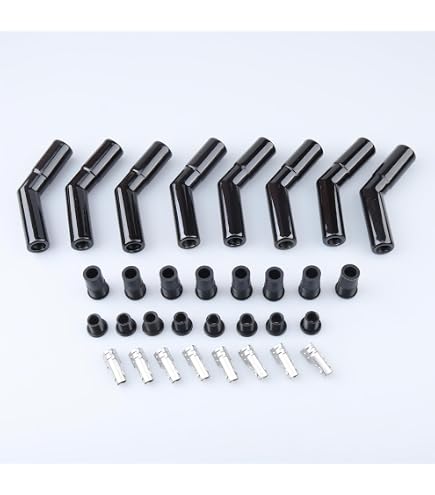 90-Degree Spark Plug Caps & Boots – 1/4-32 Thread Kit For ME8 Plugs (Two Versions, Random Selection)