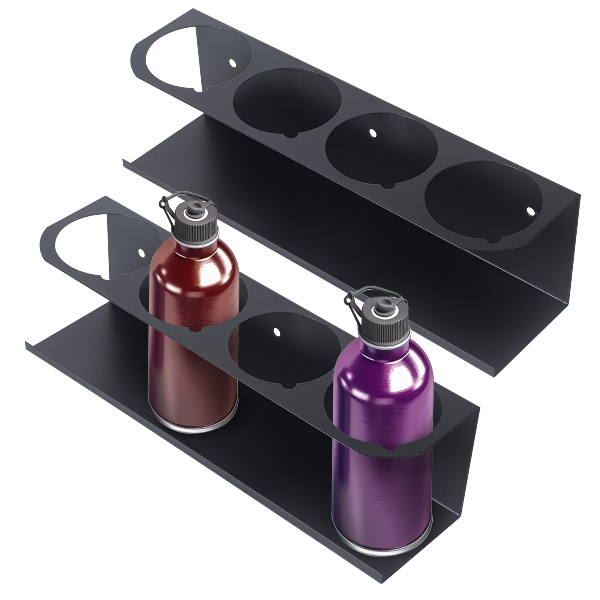 Photo 1 of HZSSLKM 2 Pack Spray Can Holder Organizer For Garage And Workspace,Black Wall-Mounted Steel Aerosol Can Holder,Spray Paint Can Holder With Mounting Accessories Included(4 Cans)