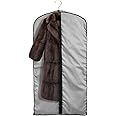 60" Luxury Fur Coat Cotton Blend Cloth Garment Bags for Travel & Hanging Clothes (Grey) - Suit Covers Garment Bag for Men & W