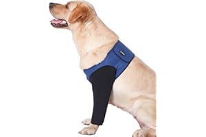 CILKUS Dog Recovery Sleeve, Dog Recovery Suit, Abrasion Resistant Dog Recovery Sleeve Front Leg, Washable 2.5mm Thick and Waterproof, Pet Wounds Prevent Licking, Bite, Being Wet and Infected Blue (XLarge)