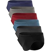 BAMBOO COOL Men's Underwear Briefs No-Roll Waistband Underwear Breathable Briefs with 3D Pouch Tagless Panties for Men