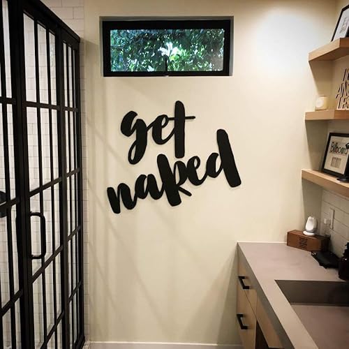 Amazon Com Get Naked Get Naked Metal Sign Bathroom Sign Bathroom Wall Decor Bathroom Wall Sign Handmade