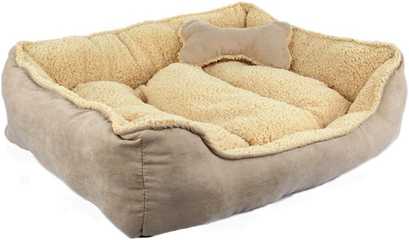 Pet Small/Medium Dogs Soft Short Plush Bones Cotton Bed Nest Mat