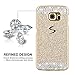 Galaxy S6 edge Cases , iAnko Luxury Bling Rhinestone Diamond Crystal Glitter Hard PC Case Cover Shell Phone Case for Samsung Galaxy S6 Edge S VI Edge(SM-G925) (Gold (Hard Case)