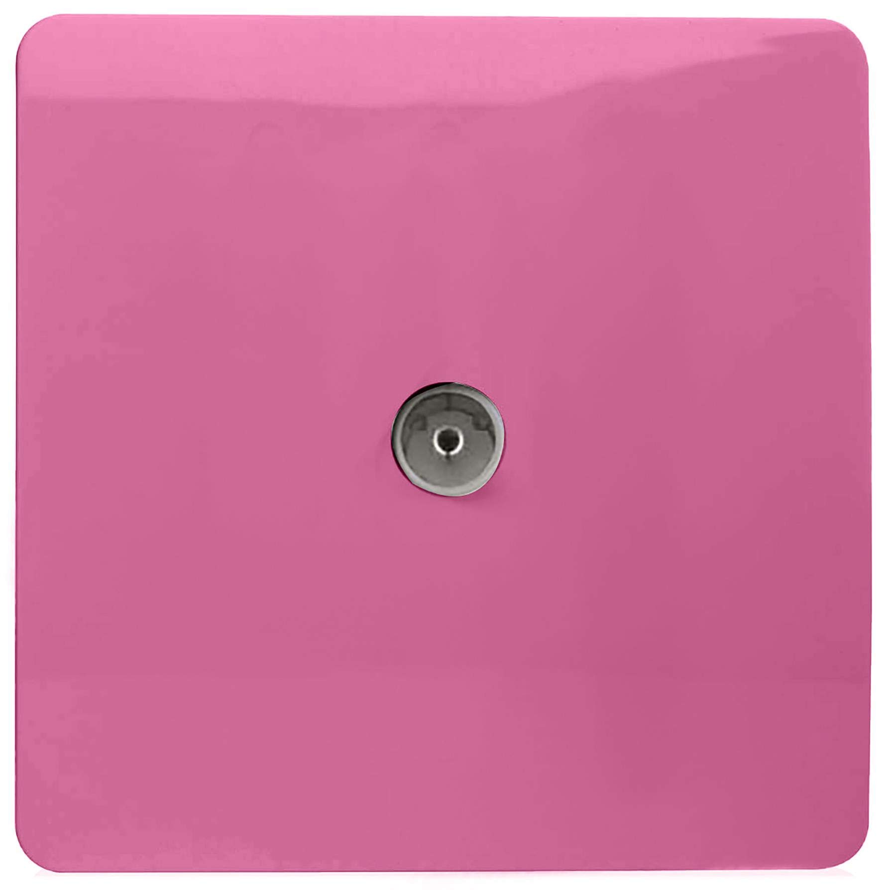 Trendi Artistic Modern Glossy Tactile TV Socket Pink