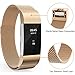 Fitbit Charge 2 Bands,Fitbit Bands Milanese Loop Stainless Steel Metal Replacement Bracelet Strap, Wristbands Accessories for Charge 2 with Stronger Magnetic Clasp, Small Large, Silver Black Gold
