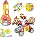 Magnetic Blocks - Magnetic Building Tile Set 67 PCS with Car Wheels, Educational Construction Toys for Baby, Kids, Girls, and Boys with Bonus - Number Cards & Stylish Storage Bag